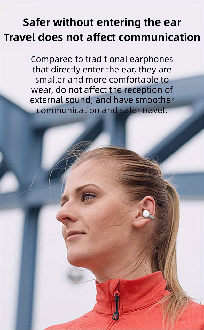 single ear air conduction headphone fasion open clip on wireless earphone comfortable to wear long battery life wireless earphone details 3