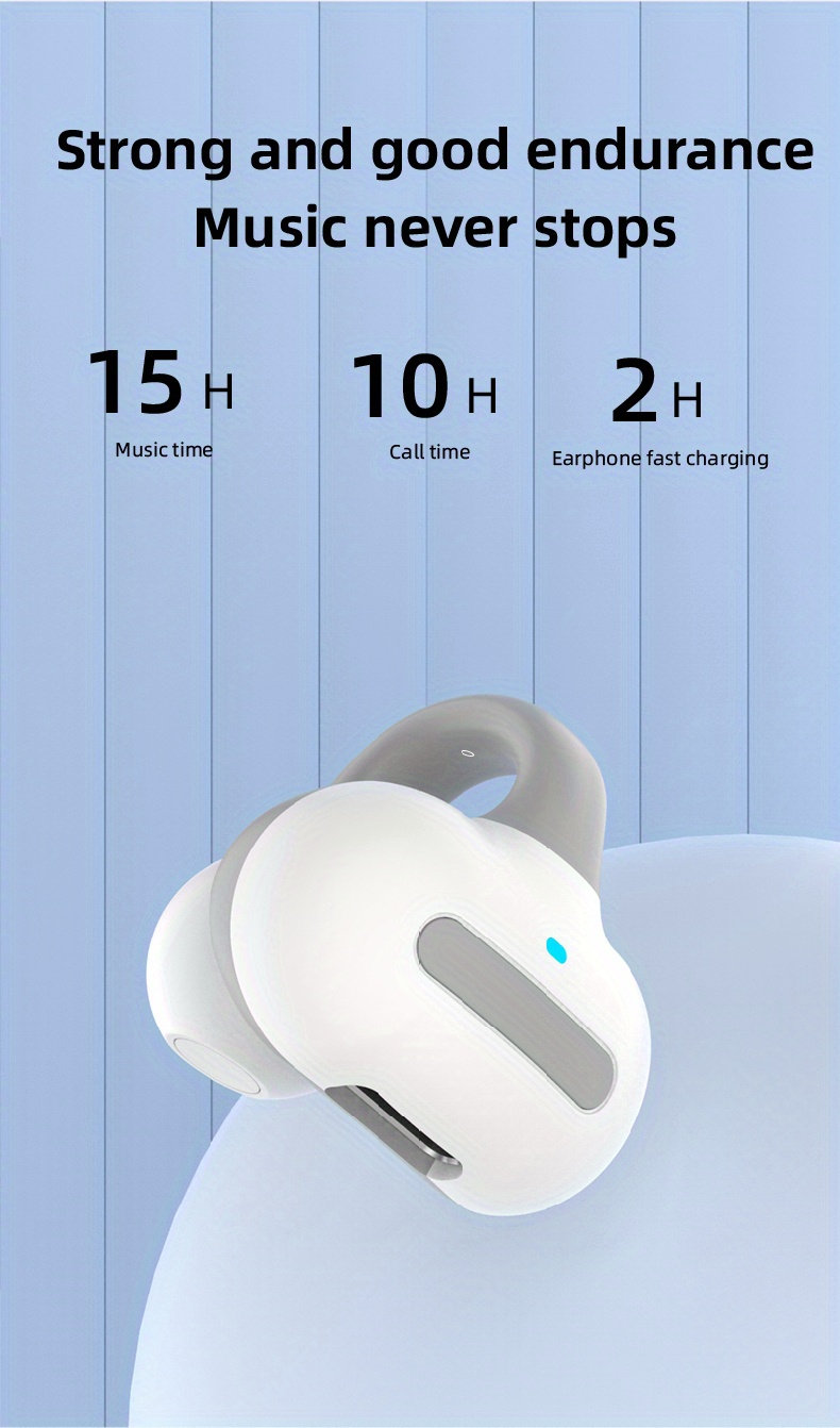 single ear air conduction headphone fasion open clip on wireless earphone comfortable to wear long battery life wireless earphone details 6