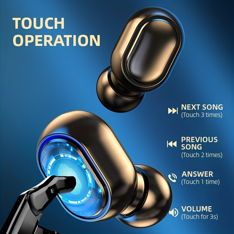 tws wireless headphones touch real stereo led lights flash lights live show super cool headphones boyfriend and girlfriend birthday gifts easter halloween christmas gifts for ios android phone details 2