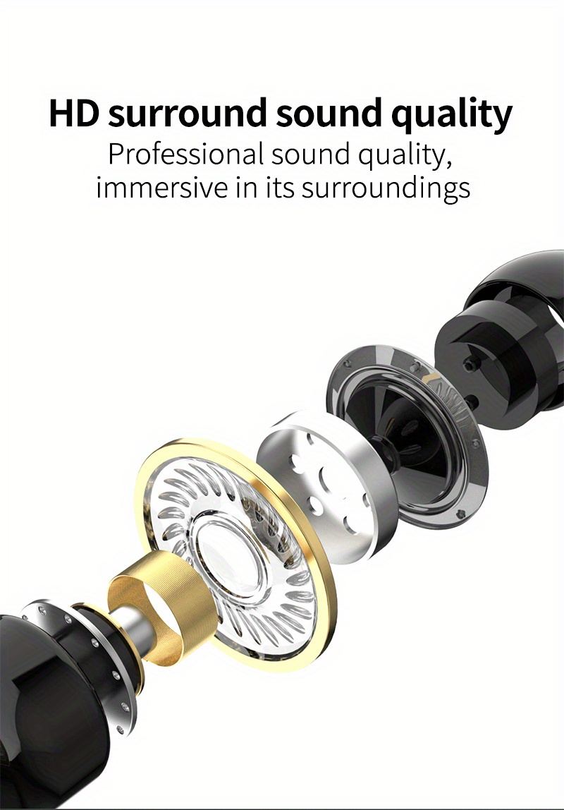 tdx true wireless stereo headphones waterproof noise reduction bt 5 2 version super high standby life details 3