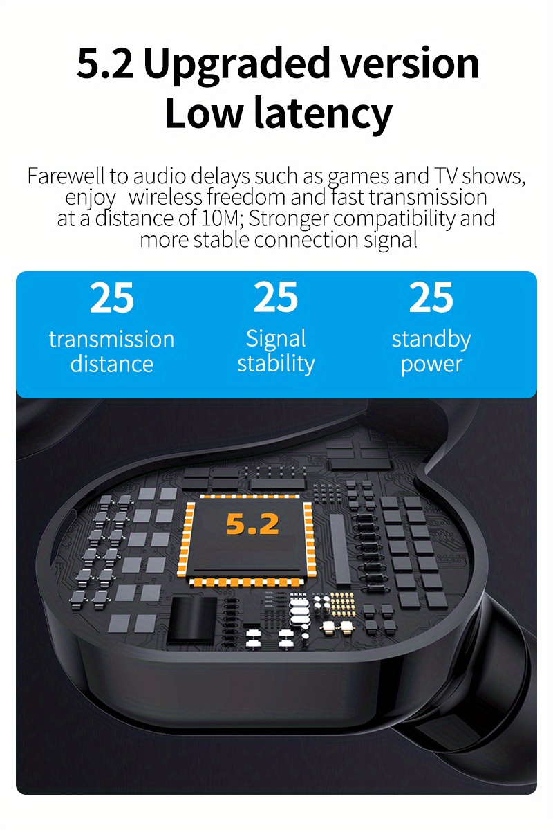 tdx true wireless stereo headphones waterproof noise reduction bt 5 2 version super high standby life details 4