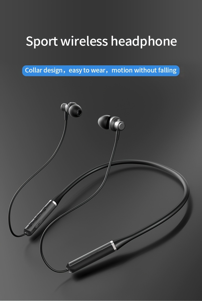 neckband wireless sports headset large capacity battery long life compact and lightweight suitable for running fitness compatible with all mobile phones suitable for students boys and girls birthday gifts holiday gifts headphones details 0