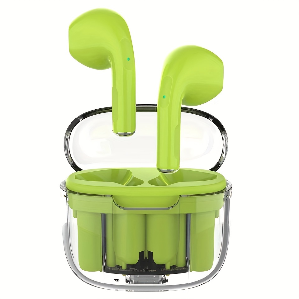 new power display in ear headset transparent space capsule noise reduction tws in ear wireless earphone details 6