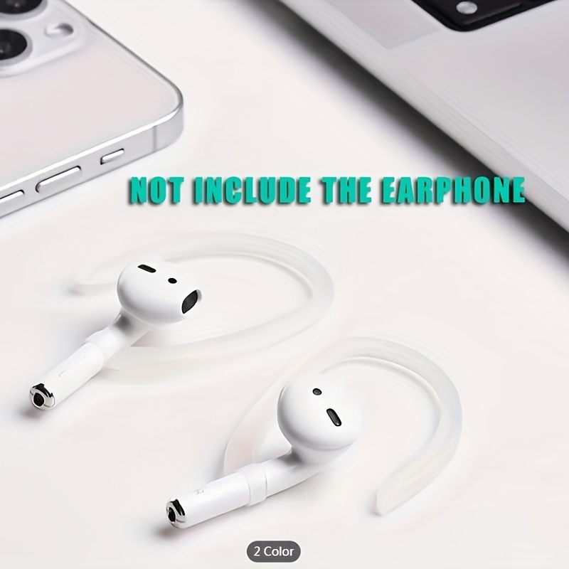 silicone ear hooks compatible with airpods 1 2 3 pro and pro 2 anti slip sports ear hooks for airpods 1 2 3 pro and pro 2 transparent details 0