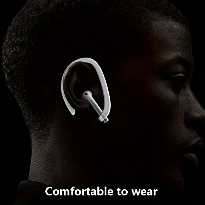 silicone ear hooks compatible with airpods 1 2 3 pro and pro 2 anti slip sports ear hooks for airpods 1 2 3 pro and pro 2 transparent details 3