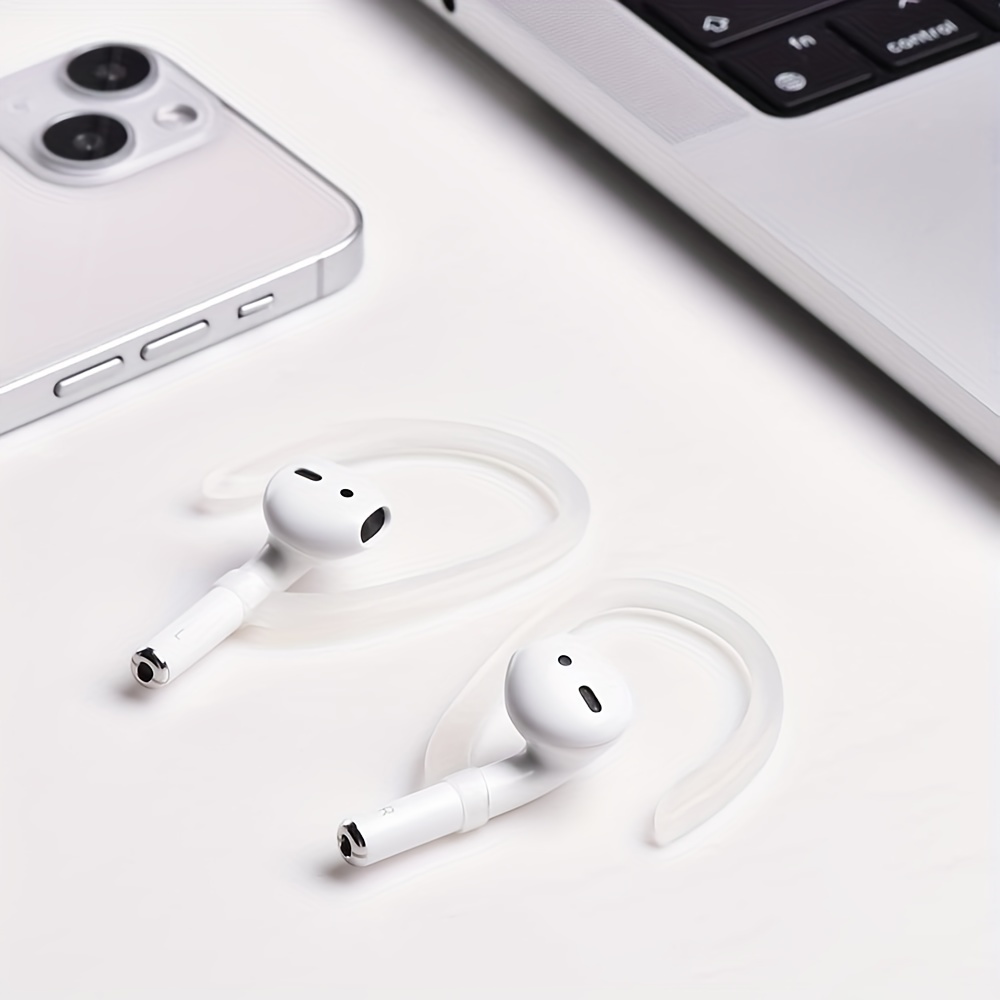 silicone ear hooks compatible with airpods 1 2 3 pro and pro 2 anti slip sports ear hooks for airpods 1 2 3 pro and pro 2 transparent details 6