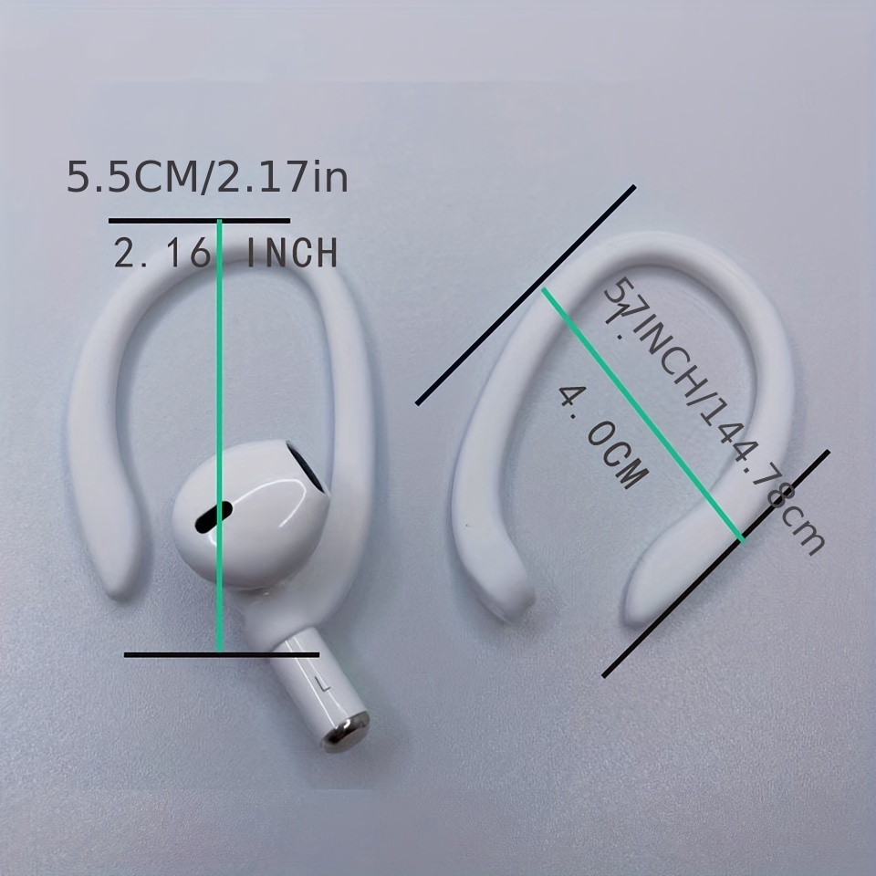 silicone ear hooks compatible with airpods 1 2 3 pro and pro 2 anti slip sports ear hooks for airpods 1 2 3 pro and pro 2 transparent details 7