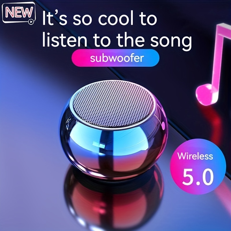 wireless speaker colorful stereo sound high volume outdoor portable home mini bass speaker tws music player mini portable solid color subwoofer loud speaker details 2
