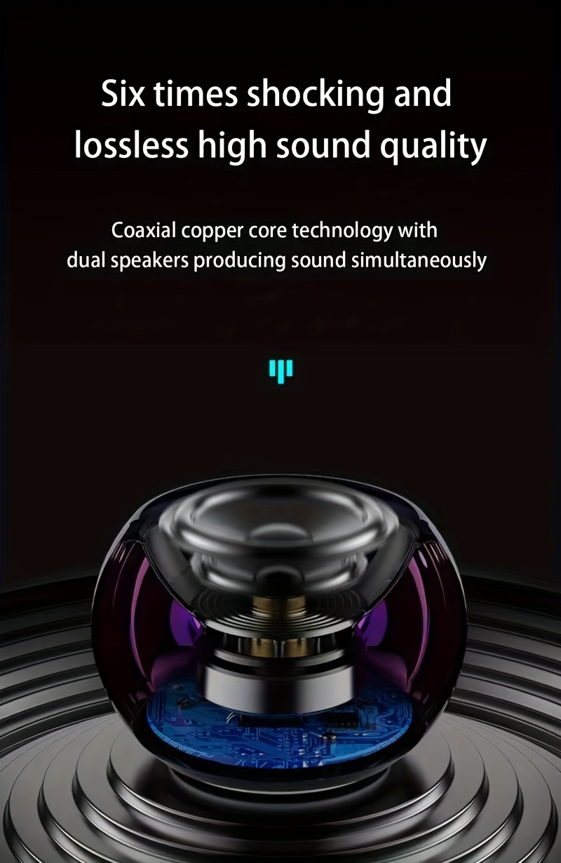 wireless speaker colorful stereo sound high volume outdoor portable home mini bass speaker tws music player mini portable solid color subwoofer loud speaker details 10