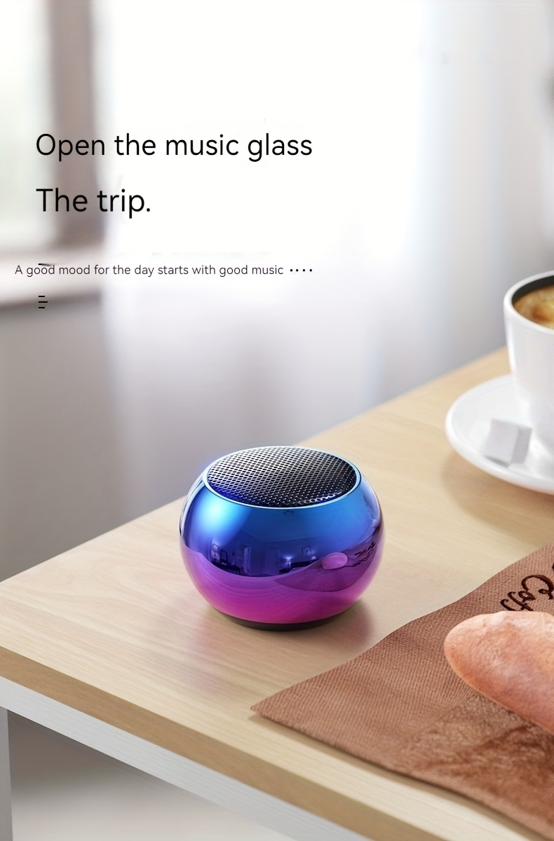 wireless speaker colorful stereo sound high volume outdoor portable home mini bass speaker tws music player mini portable solid color subwoofer loud speaker details 15
