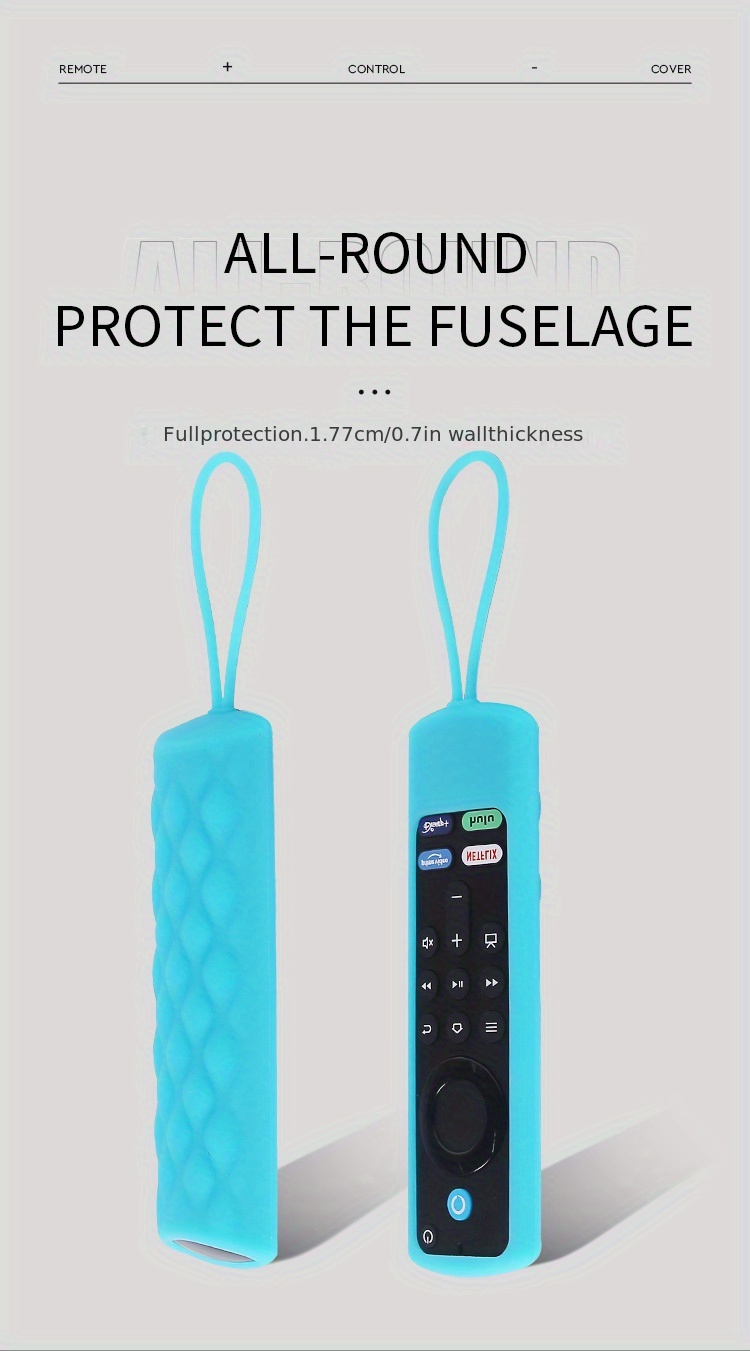 silicone protective cover case for fire tv stick 4k tv stick remote controller details 1