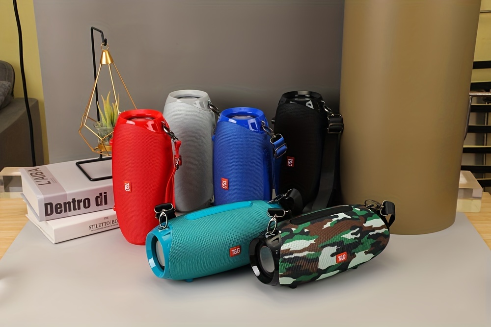tg534 portable wireless stereo outdoor speaker with dual speakers waterproof for life tws stereo subwoofer hands free call fm for tf card u disk for mobile phone tablet tv music speaker plug in card u disk gift for friends details 5