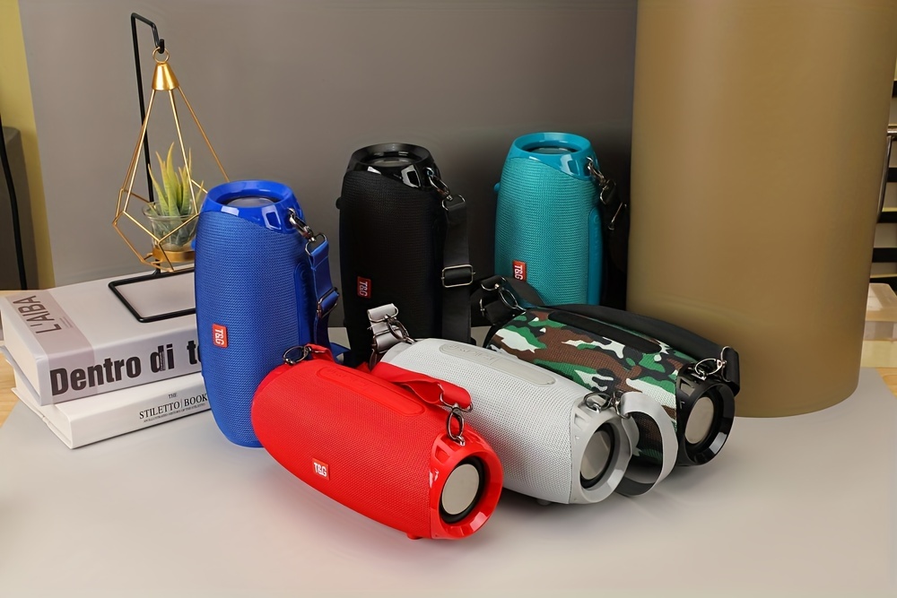 tg534 portable wireless stereo outdoor speaker with dual speakers waterproof for life tws stereo subwoofer hands free call fm for tf card u disk for mobile phone tablet tv music speaker plug in card u disk gift for friends details 7