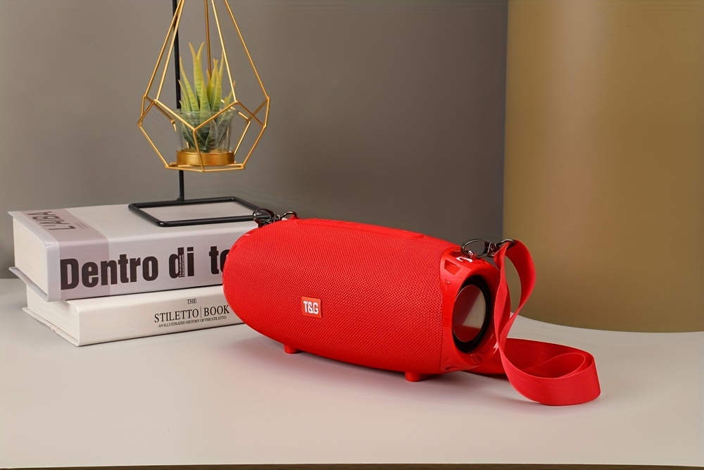 tg534 portable wireless stereo outdoor speaker with dual speakers waterproof for life tws stereo subwoofer hands free call fm for tf card u disk for mobile phone tablet tv music speaker plug in card u disk gift for friends details 15