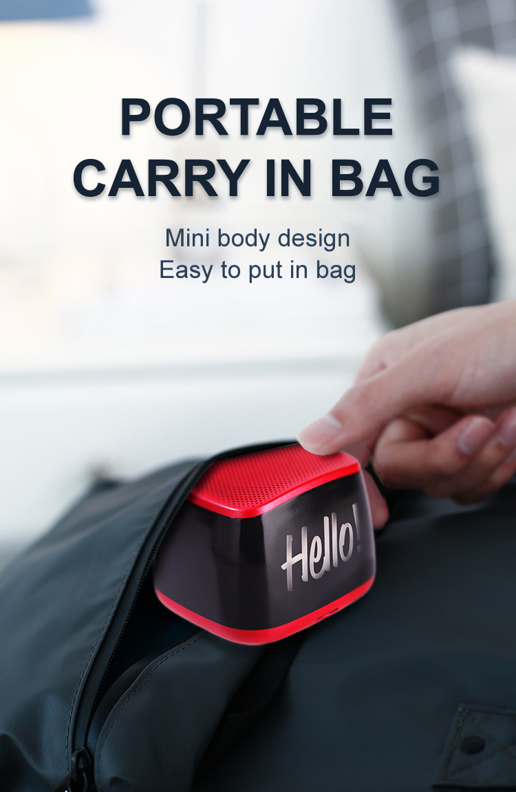 Large Battery Capacity 1200MAH Wireless 5.2 Playback + Memory Card + TWS In-box Portable Plug-in Card Mobile Phone Voice Broadcast Mini Wireless Wireless Speaker details 2