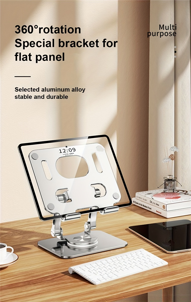 360 tablet desk mobile phone holder adjustable aluminum alloy desktop holder foldable for iphone for ipad for laptop for samsung details 2