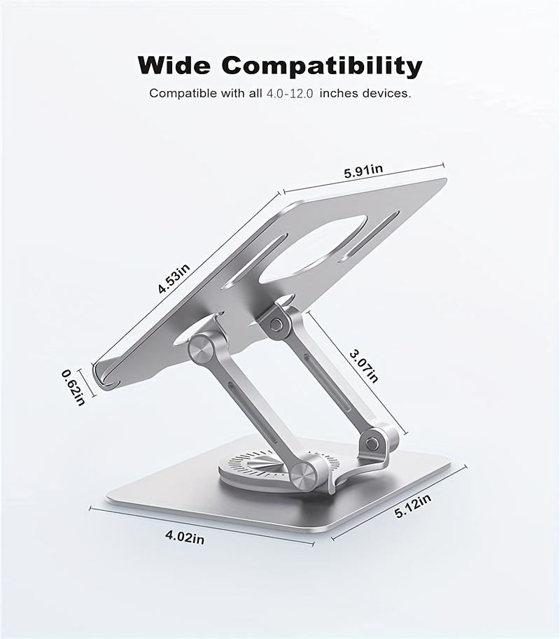 360 tablet desk mobile phone holder adjustable aluminum alloy desktop holder foldable for iphone for ipad for laptop for samsung details 12