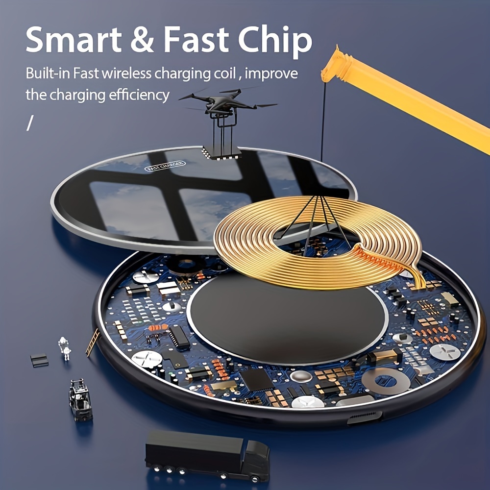 wireless charger qi 15w max fast wireless charging pad with usb c cable compatible with samsung galaxy s22 s21 s21 ultra s21plus s20 fe s10 note 20 10 google piexl 5 lg velvet 5 details 2
