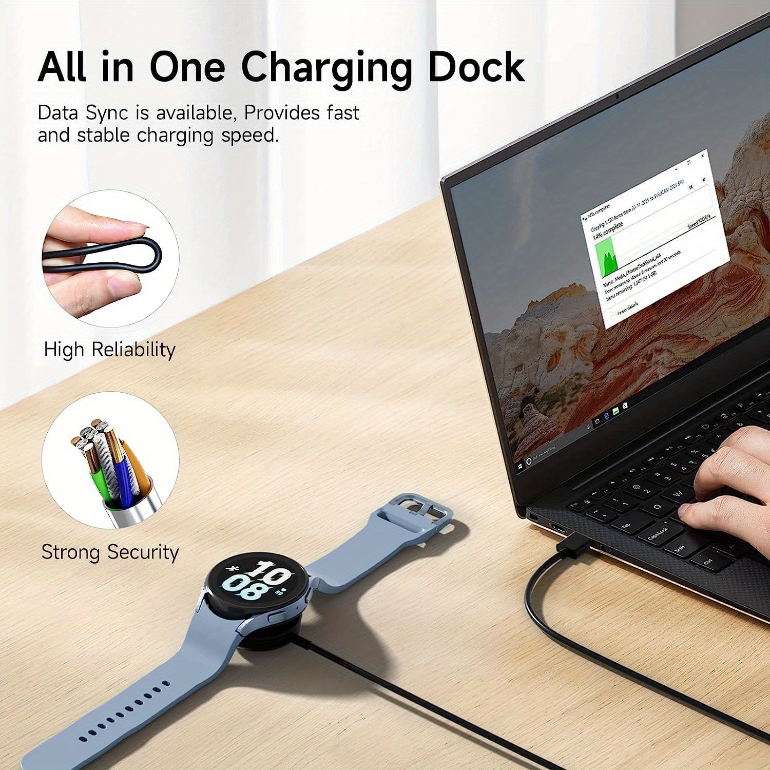 watch charger compatible with samsung galaxy watch portable charging dock for galaxy watch 5 pro 45mm galaxy watch 5 40mm 44mm galaxy watch 4 3 galaxy watch active 2 1 galaxy watch gear sport s3 details 1