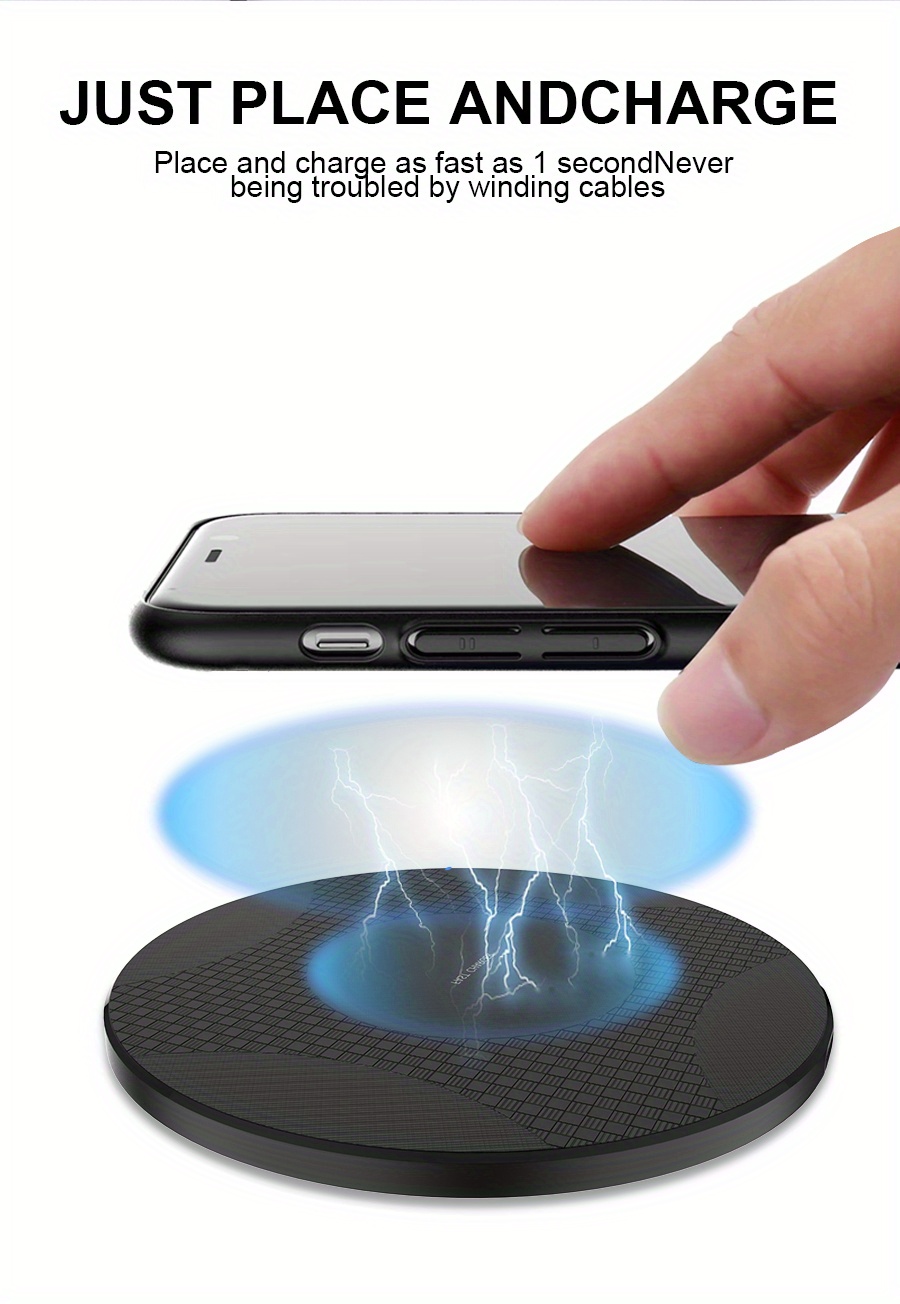 y9 desktop disc wireless charger 10w fast wireless charger for iphone 14 13 12 11 xr xsmax x 8 plus for samsung galaxy s23 s22 s21 s20 s10 s9 details 1