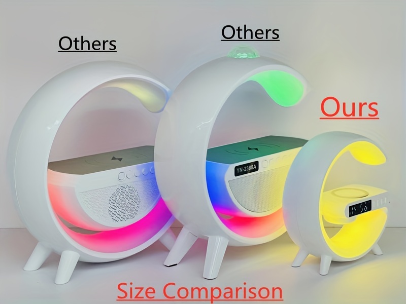 mini multifunction wireless charger pad stand speaker tf rgb night light fast charging station for iphone14 13 12 for samsung for xiaomi details 1