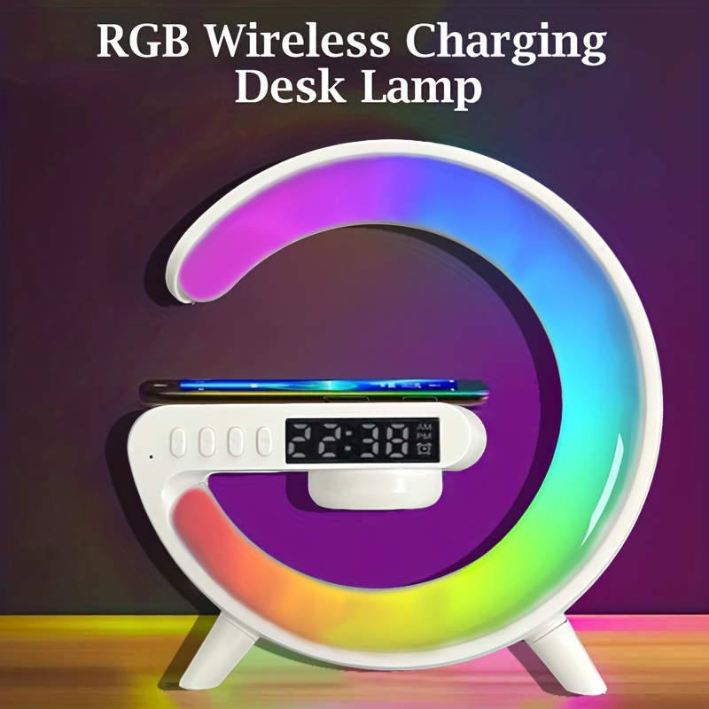 mini multifunction wireless charger pad stand speaker tf rgb night light fast charging station for iphone14 13 12 for samsung for xiaomi details 7