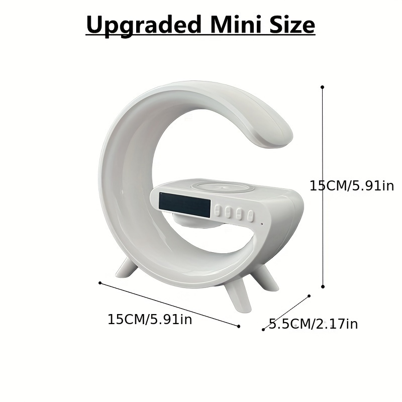 mini multifunctional wireless charger support speaker tf rgb night light for iphone14 13 12 fast charging station for samsung and xiaomi details 1