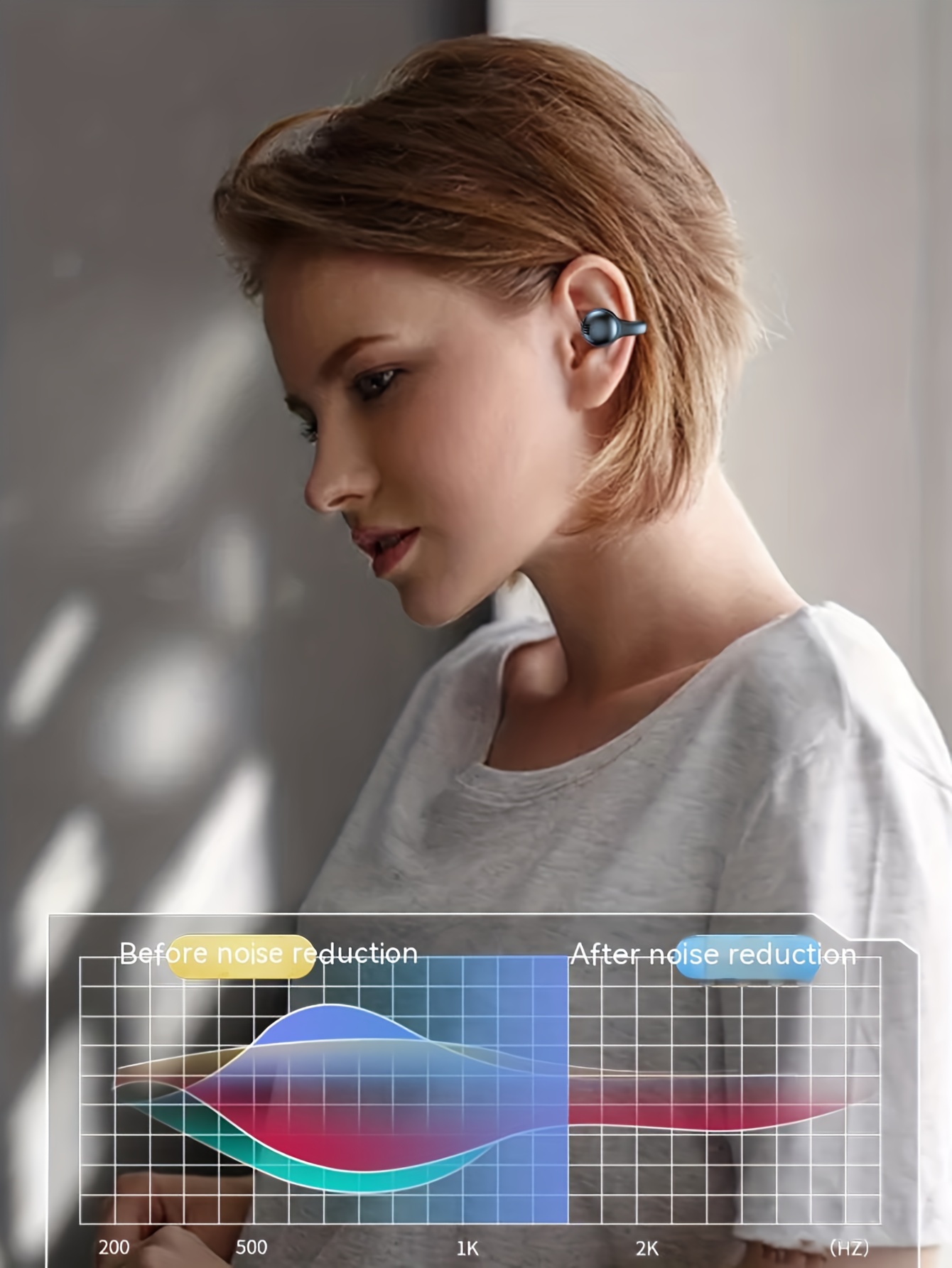 new wireless headset touch earphones clip ear headphones for xiaomi earphone for iphone earbud details 7