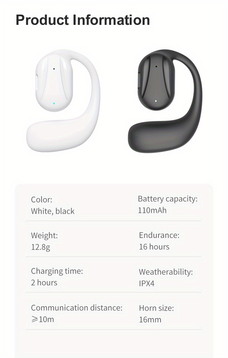 premium wireless earbuds control music phone calls volume with built in remote wireless headphones compatible with iphone android devices details 13
