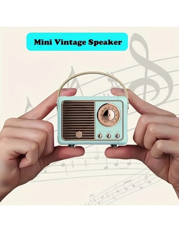 Retro Wireless Speaker, Vintage Decor, Small Wireless Speaker, Cute Old Fashion Style For Kitchen Desk Bedroom Office Party Outdoor For Android Devices