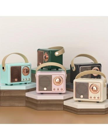 Retro Wireless Speaker, Vintage Decor, Small Wireless Speaker, Cute Old Fashion Style For Kitchen Desk Bedroom Office Party Outdoor For Android Devices
