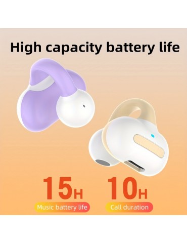 Single Ear Air Conduction Headphone, Fasion Open Clip-on Wireless Earphone, Comfortable To Wear, Long Battery Life Wireless Earphone