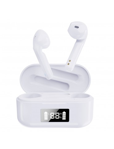 Wireless Earbuds: Automatic Noise Cancellation, Wireless Charging & Extra Bass - Compatible For IPhone, Android