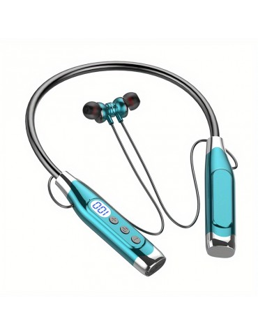 Sports High Quality Hanging Neck Double Ear K Song Neck Hanging Style Ultra Long Standby Digital Display Stereo Ultra Low Bass Mobile Phone Universal