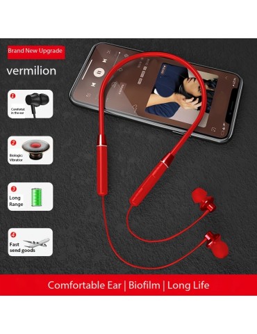 Neckband Wireless Sports Headset Large Capacity Battery Long Life Compact And Lightweight Suitable For Running Fitness Compatible With All Mobile Phones Suitable For Students Boys And Girls Birthday Gifts Holiday Gifts Headphones