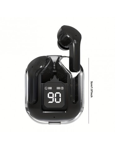 New Power Display In-ear Headset Transparent Space Capsule Noise Reduction TWS In-ear Wireless Earphone