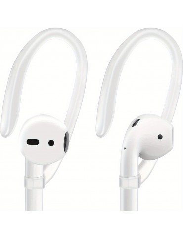 For AirPods Silicone Ear Hooks Compatible With AirPods 1, 2, 3, Pro And Pro 2, Anti-Slip Sports Ear Hooks For AirPods 1, 2, 3, Pro And Pro 2 - Transparent