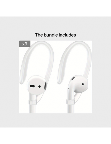 For AirPods Silicone Ear Hooks Compatible With AirPods 1, 2, 3, Pro And Pro 2, Anti-Slip Sports Ear Hooks For AirPods 1, 2, 3, Pro And Pro 2 - Transparent
