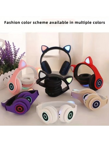 Cat Ear Wireless Headphones - Enjoy Music, Games And More With All Your Smartphone Noise Cancelling Technology