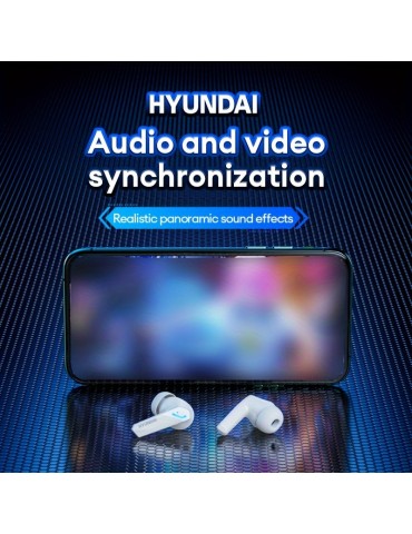 Hyundai GM2PRO In-Ear Earphones Wireless Battery Endurance Music White Microphone