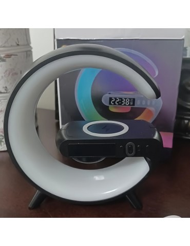 Wireless Speakers With Wireless Fast Charging, RGB Light, Sunrise Alarm Clock & Wake Up Light - Perfect For Bedrooms!