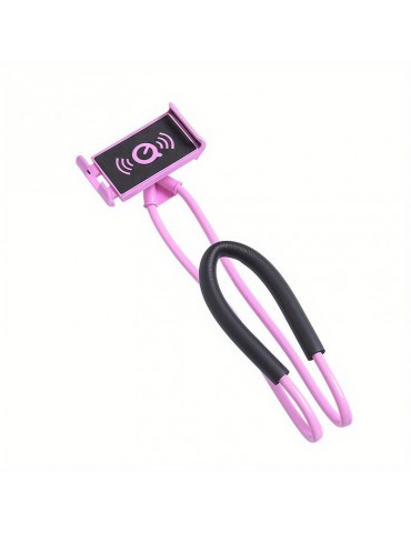 Retractable Neck Hanging Selfie Pole Stand Adjustable 360Â° Free Rotation Bracket Universal Desktop Bed Car Lazy Mobile Holder