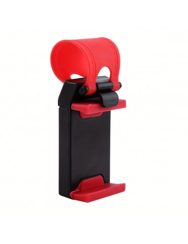 New Universal Car Mobile Phone Holder Car Steering Wheel Mobile Phone Bracket Car Navigation Frame Telescopic Clip