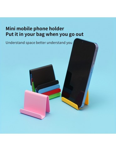 Candy-Colored Mini Portable Mobile Phone Holder: Universal Desk Mount Stand For Smartphones