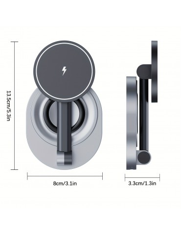Foldable Wireless Charger 2in1 Fast Magnetic Station 15W Compatible With Mag-Safe Charging Station For Multiple Devices Wireless Charger Stand Charger Charging Dock For IPhone 14 13 12 Series IWatch AirPods