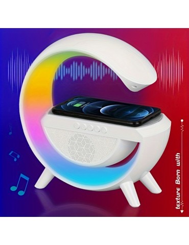 Wireless Charging Speaker LED Color Night Light With Built-in Battery Multifunctional Bedside Living Room Table Lamp Audio