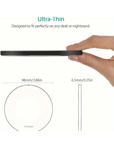15W Fast Wireless Charging Pad For IPhone 15 14 13 12 11 Pro Max Samsung Galaxy S22 S21 S20 S10 S9 Xiaomi Wireless Charging Station
