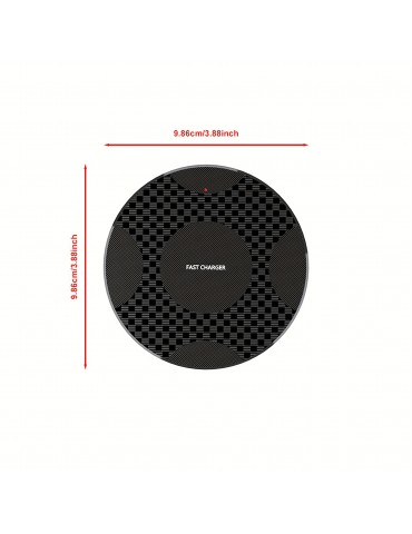 Y9 Desktop disc Wireless charger, 10W fast wireless charger, for iPhone 14/13/12/11/XR/XSMAX/X/8 Plus, for Samsung Galaxy S23/S22/S21/S20/S10/S9