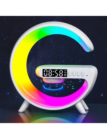 Mini Multifunction Wireless Charger Pad Stand Speaker TF RGB Night Light Fast Charging Station For IPhone14 13 12 For Samsung For Xiaomi
