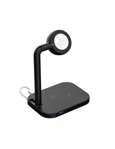 1pc 2 In 1 Wireless Charger Compatible With IPhone Apple Watch And AirPods Qi Charger Wireless Charging Station For IPhone 12/11, IWatch 6/SE/5/4/3/2/1 And More